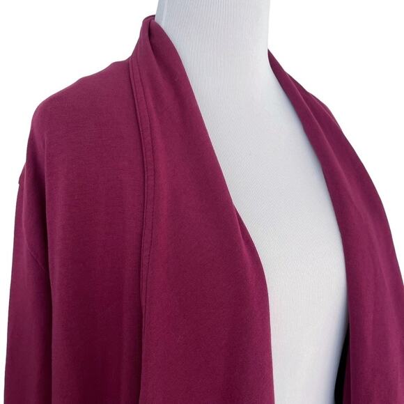 MOD-O-DOC Luxe Burgundy Open Cardigan w/ Elastic Back Size XS - Picture 2 of 7
